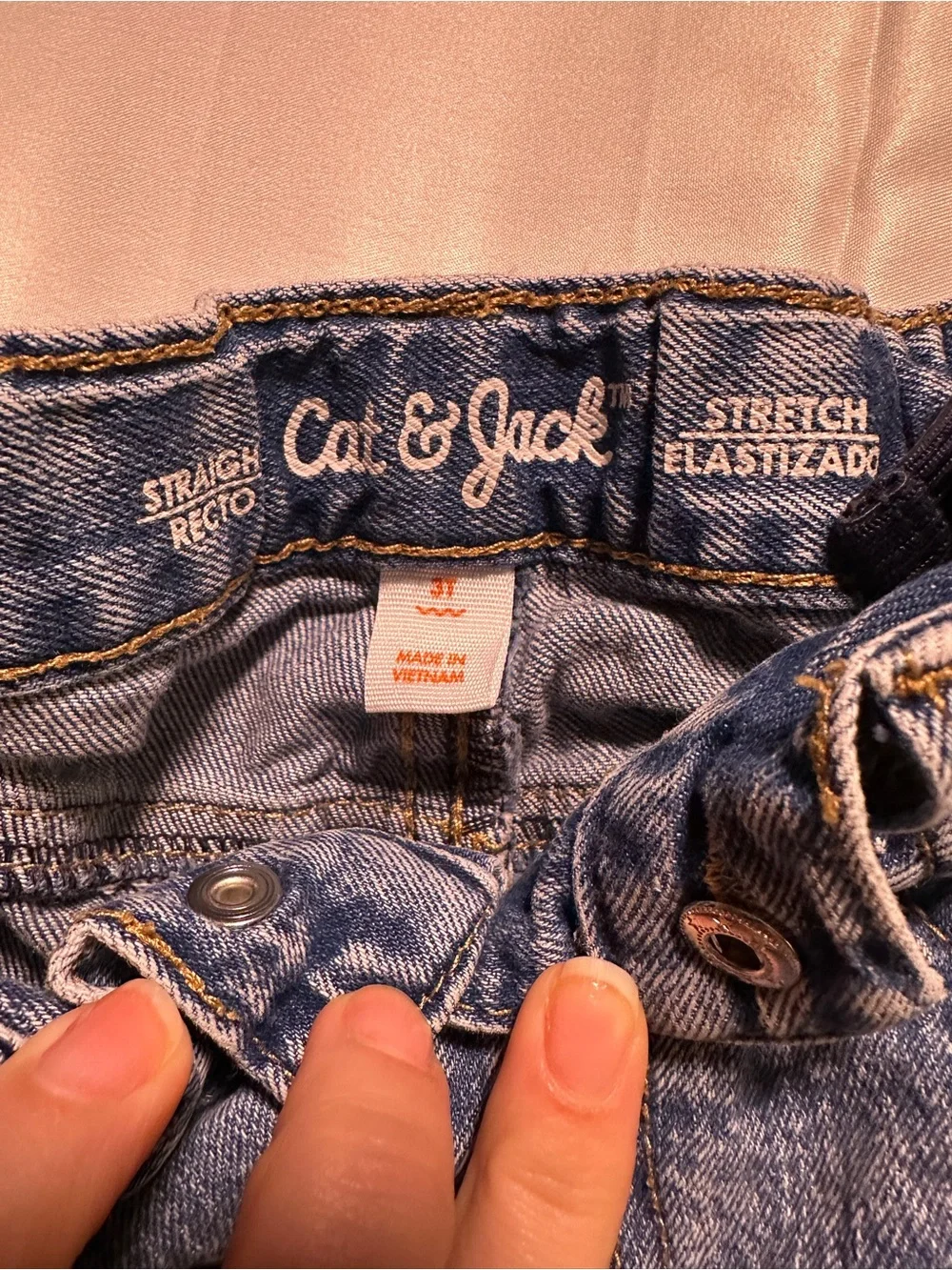 Cat & Jack Boys Straight Stretch Jeans Medium Wash Size 3T